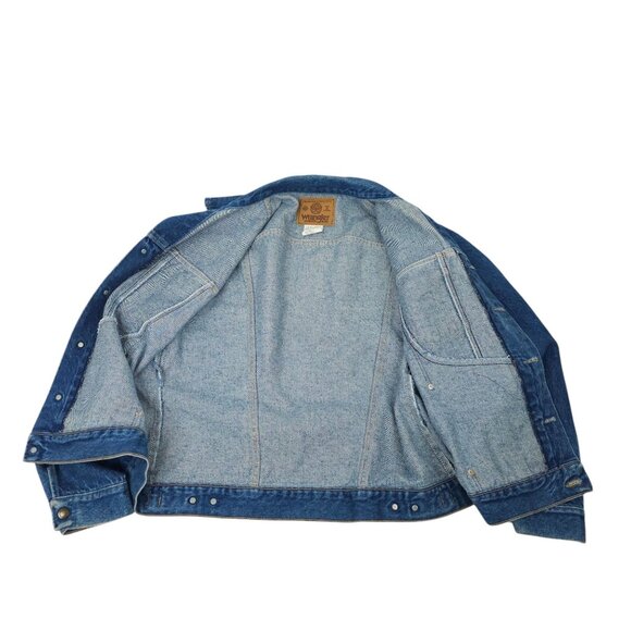 Wrangler Western Denim Jacket Womens Size L DIY Hand Painted Texas Cactus Boot - Picture 12 of 16